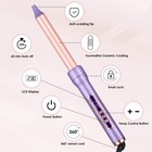 Aiko 6 In 1 Ceramic Curling Iron Wand With Hair Straightener Brush Fast Heat-up
