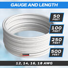 12awg Speaker Cable In Wall Wire Audio Cl2 12 2 Gauge 100-500ft 2 Conductor Lot