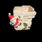 Vtg Christmas Relpo Planter 4 5  Santa Claus Climbing Chimney Made In Taiwan 