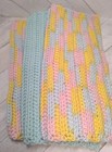 New Handmade Set Of 3 Crochet 100  Cotton Dish Cloths 9x9 In- Teal  Pink  Yellow