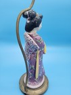      Vintage Geisha Girl Porcelain Figurine Lamp Base     Hand Painted Kimono       
