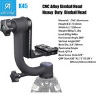 Artcise Professional Gimbal Tripod Head  Heavy Duty Head Bubble Level Head 20kg