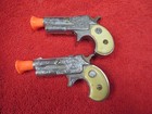 2 Nichols Dyna-mite Cap Gun Derringer Replica Pistol Vintage Toy
