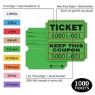Raffle Tickets Double Rolls 1000 Per Roll 50 50 Raffle Tickets For Events car   