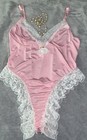 New Shiny Teddy Bodysuit  1x Soft Frilly Lacy Coquette Lolita Cheeky Lingerie