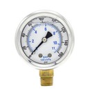 Liquid Filled Lower Mount Pressure Gauge With 2  Dial  0-160 Psi  1 4  Male Npt