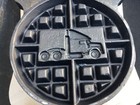 Vintage Ruggedi Cast Iron Waffle Maker Machine Semi Truck Trucker Coffee Shop Og