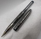Vintage 1950s Lady Sheaffer Mechanical Pencil Wavy Line Silver Gold Usa 1958