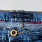 Tommy Hilfiger Womens Mid Rise Bermuda Cuffed Stretch Blue Jean Shorts Size 12