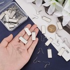 Unicraftale Earring Hooks With Pendant Trays - 30 Sets Stainless Steel Bezels An