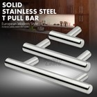 2  - 18  Solid Stainless Steel Kitchen Cabinet Drawer Door Handles T Pull Bars