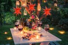 Quasimoon 31  Red Weatherproof Moravian Star Lantern Lamp  Hanging Decoration
