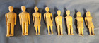Vtg  Bendable Renwal Miniature Dollhouse Dolls Mom Dad Son Daughter 8 Pc  1950s