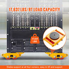 4pcs 17637lbs 8t Machinery Skate Dolly Machinery Mover Loading 4 Pu Wheels