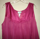 Vtg  Vanity Fair Women s Burgundy Bright Nightgown Sleeveless Size-xl