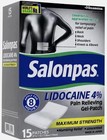 Salonpas Lido Gel-patch  15 Ct   Pain Relieving Max Strength