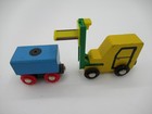 Vintage 1990 Brio Forklift Truck Set  33322 Wooden Railway Train Thomas Compa