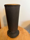 Vtg Solid Hammered Bronze Cemetery Memorial Flower Vase  2  Flutes X 8-1 2 