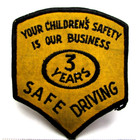 Vintage School Bus Driver 3 Years Safe Driving Jacket Patch Children s Safety