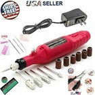 Nail Drill Electric File Acrylic Manicure Pedicure Portable Machine Salon Bits