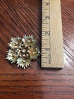 Vintage Signed Emmons Starburst Gold Tone Rhinestone Brooch