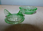 Apple Glass Hen On Nest Mini Animal Covered Salt Cellar Basket Weave 2 5 