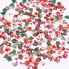 100pcs Christmas Slime Flatback Charms  Assorted Craft Resin Ornaments    