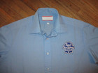 Vtg Pabst Blue Ribbon Work Shirt Beer Delivery Guy Pbr Sewn Patch Uniform 15 5