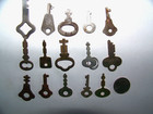 Vintage antique Lot Of 15 Small And Tiny Flat Keys - 7 8  To 1-1 2  - Free Ship
