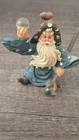 Vintage Resin Wizard Figurine With Crystal Ball