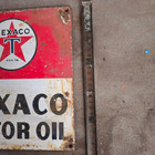 Vintage Texaco Insulated Old Us Gasoline Oil Gas Pump Enamel Porcelain Sign