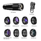 Apexel 10in1 Phone Camera Lens Kit 22x Telephot 15x Wide Angle Filters For Phone