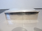 Antique Sterling Silver Cigarette Box Stamped Maker Mark  Wood Lined 4 8 Oz