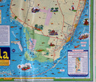 Original 1950 s - 60 s Pictorial   Whimsical Map   The State Of Florida