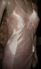 Vintage 1930 s Peach Silky Bias Cut Slip Dress Bonwit Teller W Embroidery Mdm
