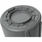 Rubbermaid Commercial Fg264360gray 44 Gal Round Trash Can  Gray  24 In Dia 