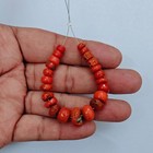 Vintage 100  Natural Sea Coral Beads Italian Red Coral Beads Loose Gemstone