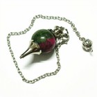 10pcs Natural Gemstone Pendulum Healing Dowsing Chakra Reiki Pendant Necklace