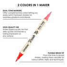 Grabie 72 Colors Paint Markers  Dual-color Acrylic Pens With 36 Brush Tips  D
