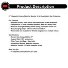 27  Magnetic Privacy Filter For Monitor 16 9  Blue Light   Eye Protection
