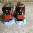2- 1993 Coca Cola Town Square Collection Porcelain 5  Trolley Cars
