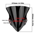 Black Abs Windshield Windscreen For Kawasaki Ninja 400 2019 2020 2021 2022 2023
