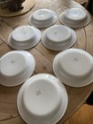 7- Corelle Butterfly Gold 8-1 2 Inch  Flat Rim Pasta Soup Salad Bowl Extra Nice 