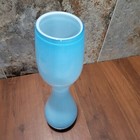 Blue Hand Blown Glass Vase