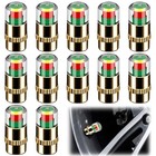 12 Pack Tire Valve Stem Caps  Aluminum Valve Caps With Rubber O-ring Seal