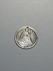 1854 Seated Liberty Arrows Half Dime Love Token Initials On Reverse