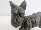 Scottie Dog Cast Iron Doorstop Bookend Peeing Scottish Black Terrier Shaggy