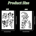 2 Pcs Reusable Large Vine Stencils For Painting On Wood Wall  A4 Size Leaf Leave