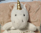 Tahari Baby Unicorn Security Blanket Lovey Set Pink Fleece Plush Soft Infant Nwt