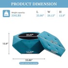 Velvet Diamond Tufted Storage Ottoman  Multi-functional Seating Footrest